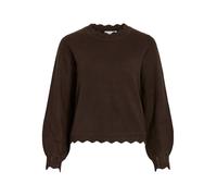 Vila Nikolina O-neck Knit Pullover M Coffee Bean / Melange