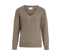 VINIKOLINA V-NECK L/S KNIT TOP - NOOS Grau L