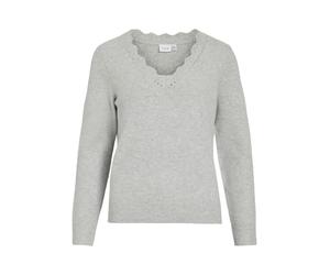 Vila Vinikolina V-Neck L/S Knit Top - Noos