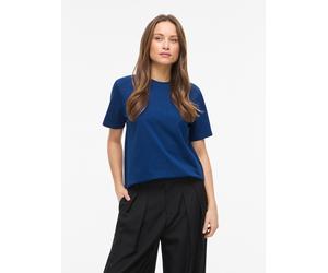 Vila "VINORA S/S T-SHIRT - NOOS" Baumwollmischung, regular fit (23000412-S) navy peony