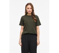 Kurzarmshirt VILA "VINORA S/S T-SHIRT - NOOS", Damen, Gr. XL, grün (forest night), Jersey, Obermaterial: 96% Baumwolle, 4% Elasthan, unifarben, regular fit normal, Rundhals, Shirts, Baumwollmischung,