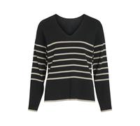 VILA - VIOSTRIA V-NECK L/S REV TOP-NOOS black beauty - Gr. - L