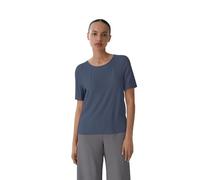 Kurzarmshirt VILA "VIPLISA O-NECK S/S TOP - NOOS", Damen, Gr. XXL (44), blau (vintage indigo), Jersey, Obermaterial: 65% Polyester, 35% Viskose, unifarben, modisch, regular fit normal, Rundhals, Kurza