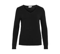 VILA - VIRIL V-NECK L/S KNIT TOP - NOOS black - Gr. - M