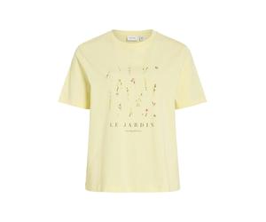 VILA - VISYBIL GARDEN O-NECK S/S TOP Pastel Yellow - Gr. - S
