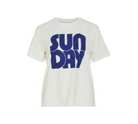 VILA - VISYBIL SUNDAY O-NECK S/S T-SHIRT snow white - Gr. - L