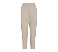 Anzughose VILA "VIVARONE HW SLIM PANT - NOOS", Damen, Gr. 38, N-Gr, beige (natural melange), Web, Obermaterial: 66% Polyester, 28% Viskose, 6% Elasthan, unifarben, modisch, slim fit knöchelfrei, Hosen