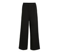 Anzughose VILA "VIVARONE HW WIDE PANT - NOOS", Damen, Gr. 38 (M), N-Gr, schwarz, Milano Rib, Obermaterial: 69% Polyester, 29% Viskose, 2% Elasthan, unifarben, relaxed fit knöchellang, Hosen Anzughose