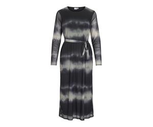 VILA - VIVOLETTIS MAI O-NECK MIDI DRESS/PB black beauty - Gr. - XS