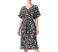 Vila Midikleid mit Bindegürtel Modell 'AYA BEA' in Black, Größe S