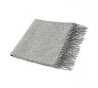 Villand Pure 100% Kaschmirschal mit Fransenkanten, ultraweicher großer Kaschmirschal für Damen und Herren (Grau)