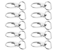VILLCASE 10 Stück Drehbare Metallschnallen aus Zinklegierung Schwenkbare Karabinerhaken mit 25mm Innendurchmesser Schlüsselanhänger und Taschenclip für Selbstgemacht Handtaschen