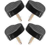 VILLCASE 2 Paar Herzförmige Fersenreparaturkappen für High Heels Damen Schwarz aus Robustem Pvc mit Einzigartiger Form und Praktischem Einfachem Design für Stöckelschuhe