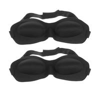 VILLCASE 2 Stück 3d Schlafmaske aus Eva mit Großer Tiefer Augenmulde Atmungsaktiv und Leicht Schlaf Augenklappe für Camping und Indoor Schwarz
