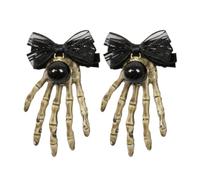 VILLCASE 2 Stück Halloween Haarschmuck Mädchen Kopfschmuck mit Stabiler Kunststoff Skelettkrallen Form Realistische Totenkopf Hand für Halloween Partys und Performances