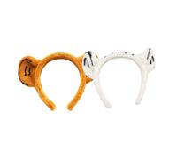 VILLCASE 2 Stück Tigerohren Kopfschmuck aus Plüsch mit Einzigartigem Design Bequem und Atmungsaktiv für Faschingskostüm und Karnevalsparty