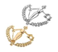 VILLCASE 2 Stück Waage Anstecknadeln aus Legierung Hemd und Kragenbrosche mit Justitia Motiv Metall Anstecker für Herrenanzüge bei Formellen Anlässen