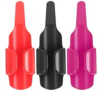 VILLCASE 3 Stück Nähfinger Fadenschieber aus Kunststoff Daumenschutz und Fingerschieber Beidseitig Tragbar Nähzubehör für Nähen Sticken und Stricken