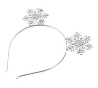 VILLCASE 3 Stück Schneeflocken Haarbänder aus Legierung mit Glitzereffekt Silberne Stirnbänder für Festliche Winterpartys Stabil und Praktisch für Damen