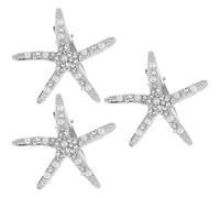 VILLCASE 3 Stück Stern Haarspangen aus Metall Silberne Haarnadeln für Damen und Mädchen Hochzeitshaaraccessoires Meerjungfrauen Haarclips Bruchsicher und Dekorativ