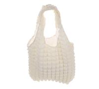 VILLCASE Beuteltasche Damen Beige aus Polyester, Leichte Schultertasche | Bubbles Stil, Wolkenförmige Form, Geräumiges Innenfach, für Freizeit und Reisen, Chic Elegant