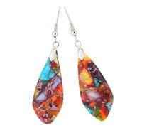 VILLCASE Böhmische Ohrringe mit Bunten Steinen Tropfenförmige Damenohrringe Boho Statement Schmuck für Strand und Festival