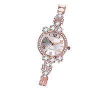 VILLCASE Damen Quarzuhr aus Legierung mit Strasssteinen Roségold