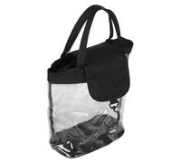 VILLCASE Durchsichtige Kosmetiktasche mit Henkel und Metallhaken PVC Kulturbeutel mit Großen Fächern für Badezimmer und Pool Sicherer Verschluss