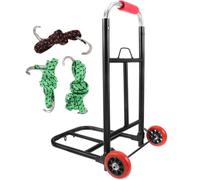 VILLCASE Faltbarer Einkaufstrolley aus Pu und Eisen mit Einfacher Bedienung und Langer Nutzungsdauer für Büro und Einkaufen Stabiler Klappbarer Einkaufswagen