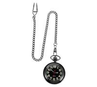 VILLCASE Mechanische Taschenuhr Herren mit Kette und Offenem Deckel Römische Ziffern Uhr für Formelle Anlässe und Partys im Retro Design