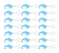 VILLCASE PVC Delfin Schlüsselanhänger 21 Stück Bunter Cartoon Taschenanhänger Hängende Dekoration Weiches Material Geschenk für Familie und Freunde