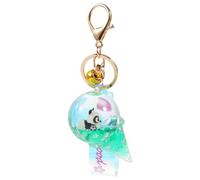 VILLCASE Schlüsselanhänger mit Eiscreme Motiv und Schwimmendem Panda Ornament aus Acryl und Pflanzenöl Kreative Cartoon Panda Verzierung zur Taschen Dekoration