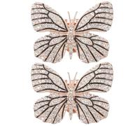 VILLCASE Schmetterlings Schuhclips aus Legierung Wiederverwendbar und Vielseitig Elegante Strass Dekoration für Abendparty und Hochzeitsschuhschmuck 1 Paar