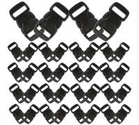 VILLCASE Schnellverschluss Schnallen Verstellbare Rucksackverschluss Clips Schwarze Kunststoff 100 Stück mit Schneller Entriegelung für Sporttaschen und Gürtel
