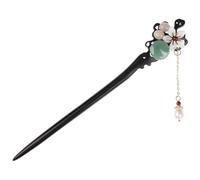 VILLCASE Schwarze Haarstäbchen aus Ebenholz mit Perlen und Ostrosenstein für Elegante Duttfrisuren Einfach zu Befestigen Chinesischer Antiker Stil für Stilvolle Haaraccessoires