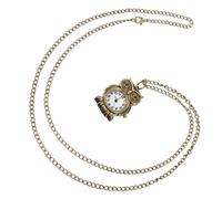 VILLCASE Vintage Taschenuhr Eule Digital Kleine Metall Taschenuhr für Damen und Herren Antike Quarzuhr mit Eulenzifferblatt Tragbare Dekorative Uhr für Feierlichkeiten