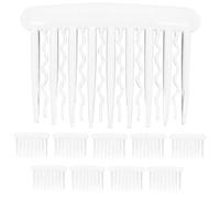 VILLFUL 10 Stück Transparente Haarkämme aus Kunststoff Feinzahnig Klein 8X5cm Französische Seitenkämme für Damen Haar Accessoires für Hochsteckfrisuren und Brautfrisuren