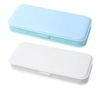 VILLFUL 2 Stück Teiliges Federmäppchen aus Robustem PP Vielseitige Kleine Stiftebox für Schüler Kompakter Praktischer Stifthalter für Schreibtisch und Schulbedarf Farblich Zufällige Farbe