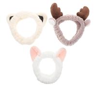 VILLFUL 3 Stück Teiliges Katzenohren Spa Stirnband für Damen und Weiches Hautfreundliches Haarband für Gesichtsreinigung und Beauty routine Praktisches und Bequemes Accessoire