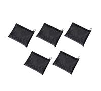 VILLFUL 5 Stück Teiliges Mesh Kosmetiktaschen Tragbarer Kulturbeutel mit Netzstoff Praktische Aufbewahrung für Reise und Haushalt Mittelgroß Schwarzes Leichtes Reiseetui für