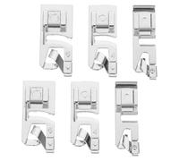 VILLFUL 6stücke Nähfuß für Rollsäume und Nähmaschinenfüße für Saumnähte Obertransportfuß Nähmaschinenzubehör Nähwerkzeug Nähfußaufsatz Nähzubehör für Nähanfänger und Heimtextilien