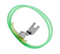 VILLFUL Doppelrollen Nähfuß für Haushaltsnähmaschinen aus Kunststoff mit Metallring Vielseitiger Satinstichfuß für Stoffe und Leder Einfach Montierbarer Nähmaschinenfuß für Anfänger und