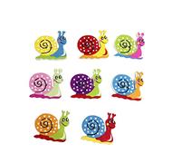 VILLFUL Holzknöpfe Bunte Cartoon Schnecken 50 Stück 23 X 22mm Gemischte Farben Selbstgemacht Nähen Scrapbooking Basteln Kinder Handwerk