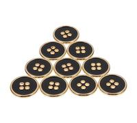 VILLFUL Runde Metallknöpfe 20mm 10 Stück 4-loch Knöpfe Zum Nähen Für Kinderkleidung Gürtel Taschen Und Anzüge Praktische Nähknöpfe in Schwarz/gold