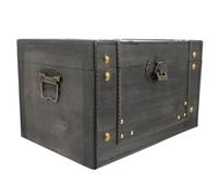 VILLFUL Vintage Holz Schatztruhe mit Antikem Schloss Multifunktionale Retro Aufbewahrungsbox für Schmuck Kosmetik und Heimbedarf Dekoratives Organizersystem für Wohnzimmer Kinderzimmer