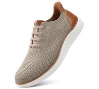 VILOCY Herren-Sneaker, freihändig, Freizeitkleid, Tennis, Wanderschuhe, schnürlos, modisch, Sneaker, Breeze, Business, Oxfords, Khaki, 49.5 EU