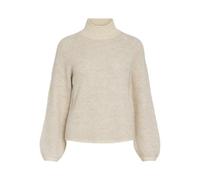 VILA - VILORY HIGH NECK L/S KNIT TOP - NOOS Eggnog - Gr. - M