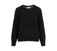 Vila Damenpullover Frau Vilory O-hals L/s Strick Oberteil Noos Schwarz S