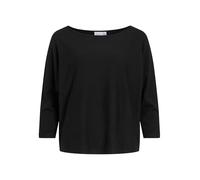 3/4 Arm-Pullover VILA "VIMALU BOATNECK 3/4 SLEEVE KNIT TOP-NOOS", Damen, Gr. XL, schwarz beauty, Strick, Obermaterial: 50% Polyester, 30% Viskose, 20% Nylon, unifarben, loose fit normal, U-Boot-Aussch