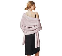 vimate Glitzer Pashmina Stola, Wendbarer Schal für Hochzeit und Abendkleid | Doppelseitig, eine Seite schimmernd, eine Seite uni - elegant für Hochzeit, Abendparty, Brautkleid und festliche Kleider